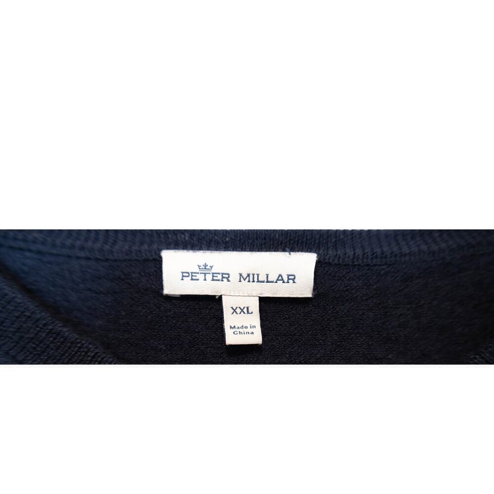 Peter Millar Merino Wool Dark Navy Blue XXL Long Sleeve Golf Sweater - Picture 4 of 8